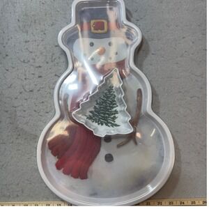 Kohl's Snowman Melamine Chip‎ and Dip Set OS Multi New Christmas Serving Tray